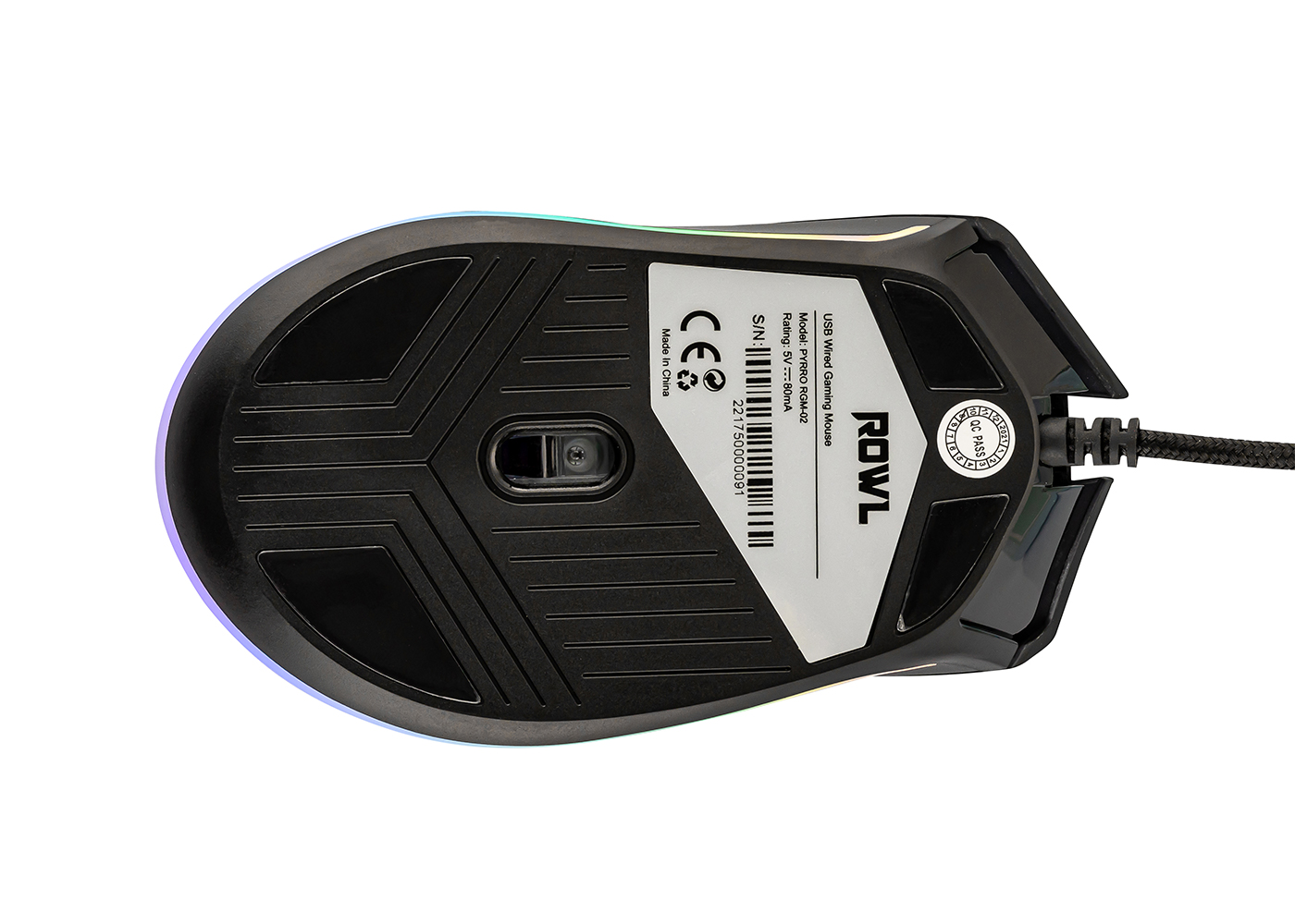 Rowl RGM-02 PYRRO USB Siyah RGB Aydınlatmalı 10000DPI Gaming Oyuncu Mouse